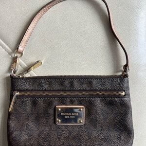 Michael Kors Metallic Brown Wristlet